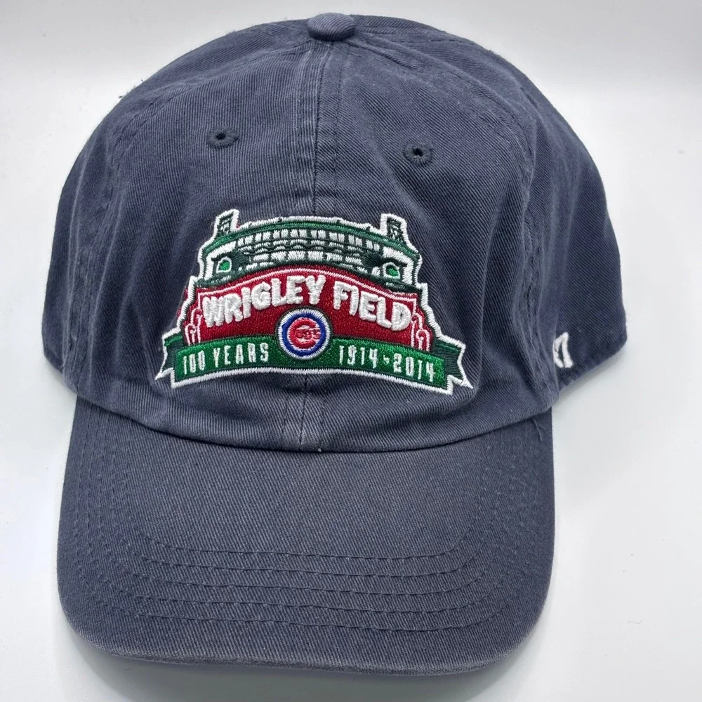 '47 Brand Wrigley Field Cap Kids OSFM Navy Blue 100 Years Anniversary MLB Cubs